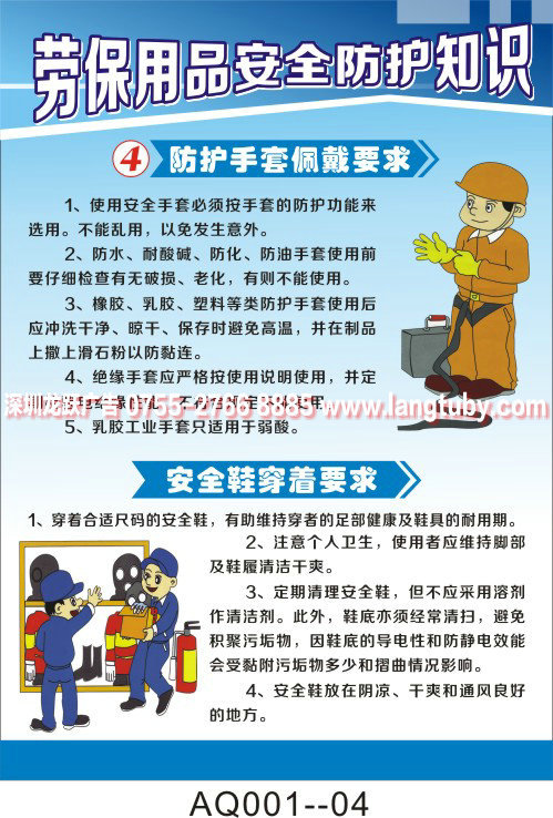 劳保用品安全防护知识挂图 守护生命的坚实防线